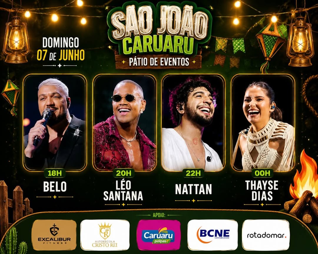 Domingo é dia de viver mais uma noite inesquecível no Maior e Melhor São João do Mundo!