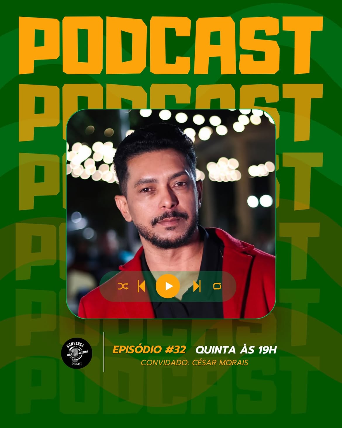 AMANHÃ É DIA DE CONVERSA ATRAVESSADA! 🎙️